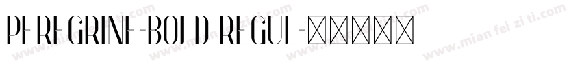 Peregrine-Bold Regul字体转换